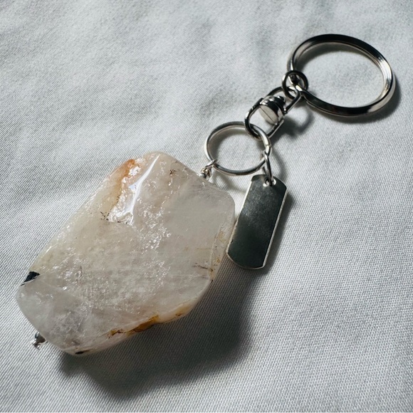 Tourmalated Quartz Protection Keychain - Picture 3 of 3